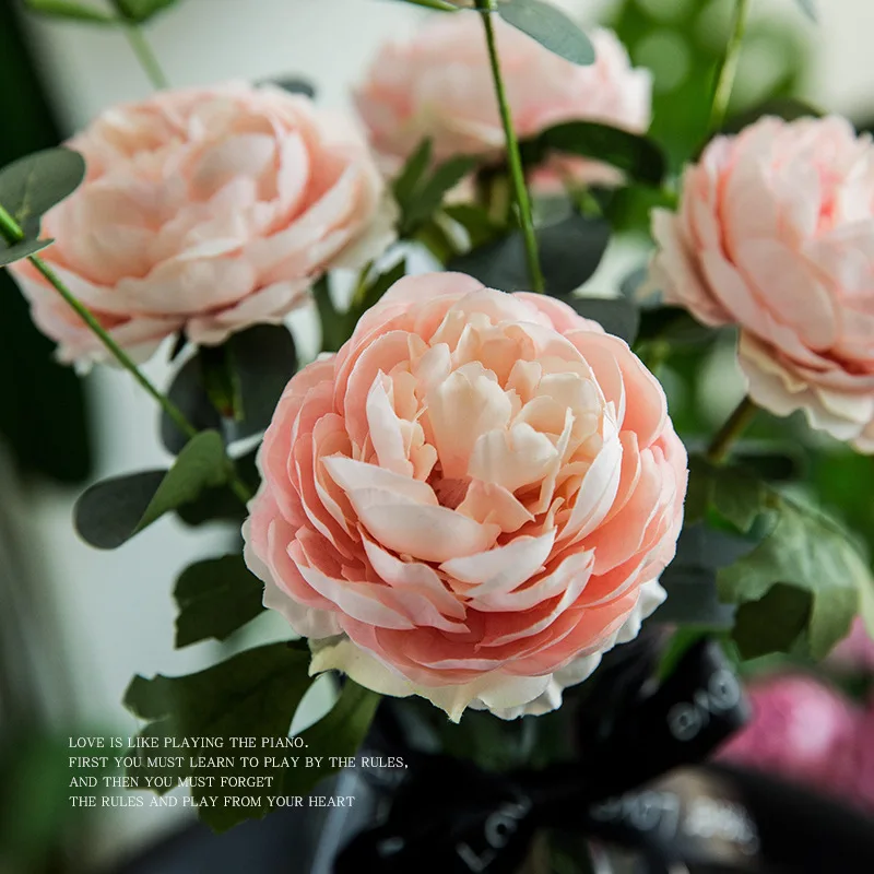 

Artificial Peony Single Flower Branch Silk Peony Autumn Fall Decoration Artificial Flowers for Home Party Decoration