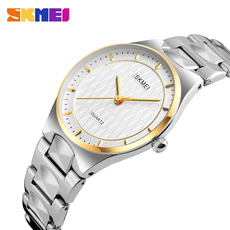 

SKMEI 2017 Women Fashion Casual Watch Waterproof Quartz Analog For Female Ladies Stainless Steel Wristband relogio feminino