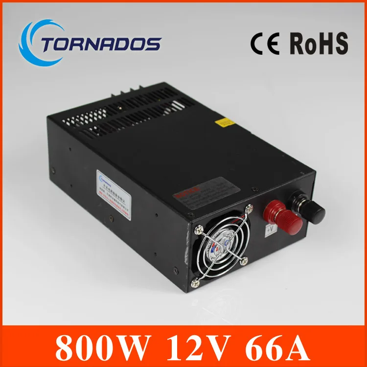 Power suply 800W 12V 66A Single Output Switching power supply for LED  Strip light input 220v AC output DC12V SMPS