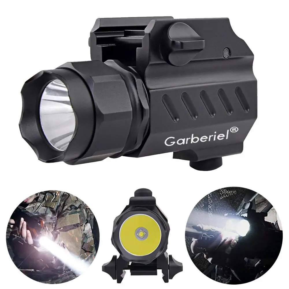 

Garberiel Gun Mounted Light Torch Tactical 2 Modes Light Weight Waterproof Gun Flashlight (NOT include Battery)