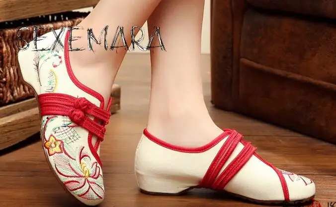 

Old Beijing Women's Mary Janes Shoes Casual Embroidery Shoes, Soft Sole Casual Dancing Shoes Woman Size 8 10