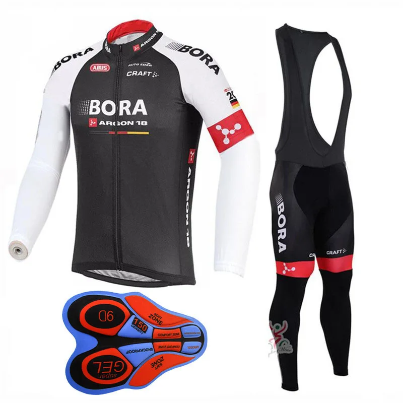2018 Бора Pro Team Длинные рукава Осень Велосипеды костюм дышащая горный велосипед