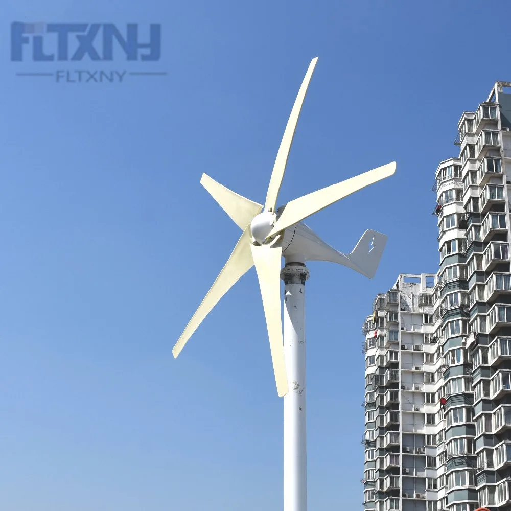 

Recommed 600W 12V 5 blades low start up speed horizontal residential wind mill turbine generator