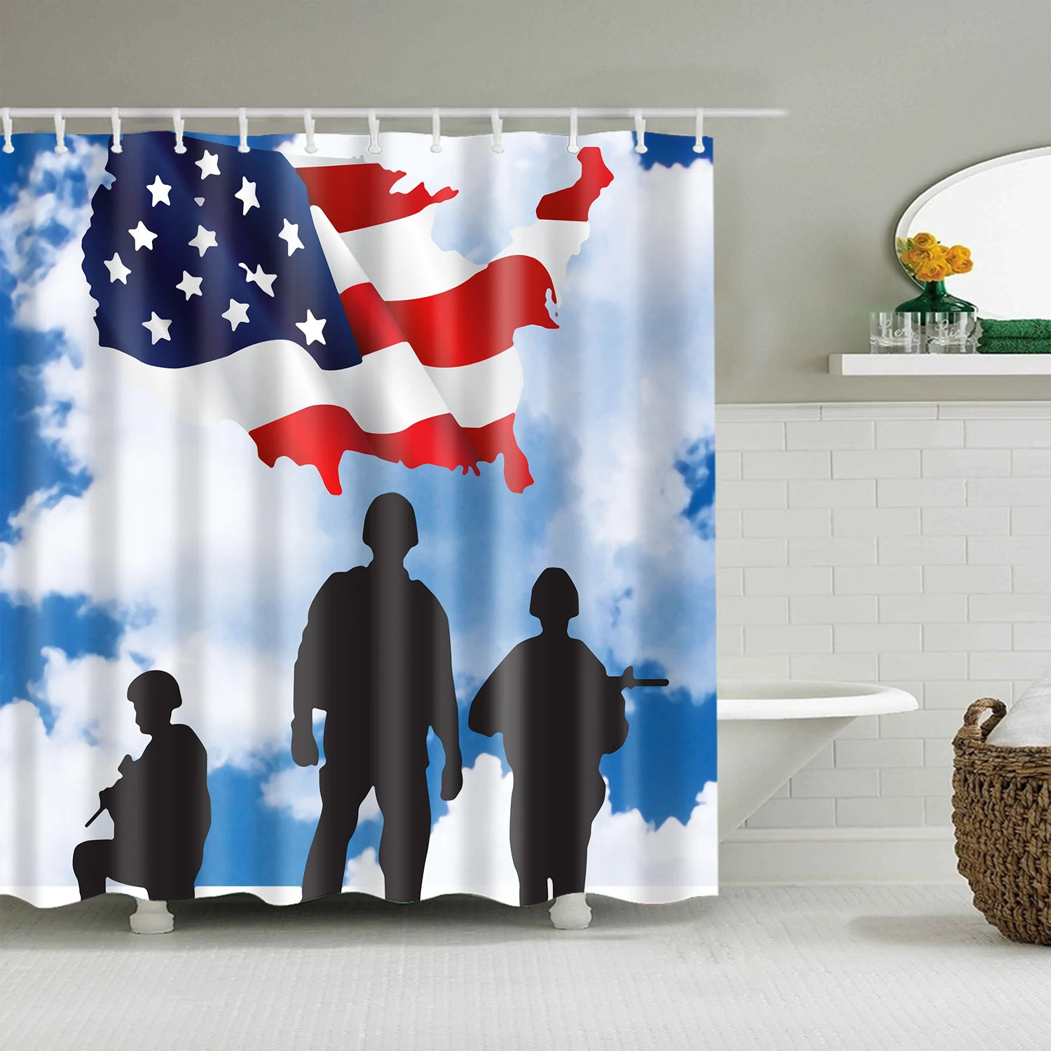 Буквы американский флаг, британский флаг занавеска для душа s ванная комната занавеска Frabic Водонепроницаемый полиэстер занавеска для