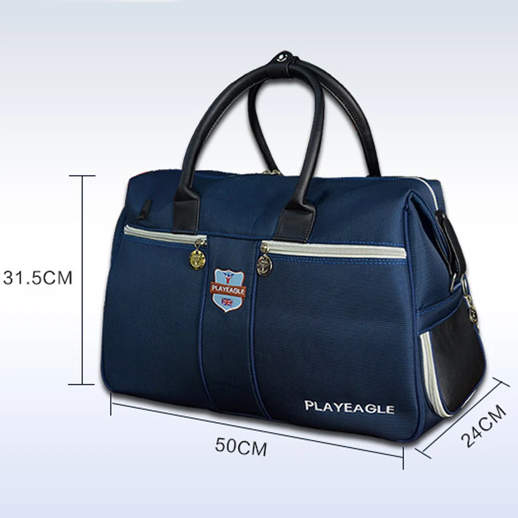 Nylon Waterproof Golf Clothing Wrap Bag with Shoes Pocket Golf Duffle Bag Collection Travel Luggage Organizer with Mini Handbag
