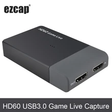 1080P 60FPS HDMI к USB 3,0 карта видеозахвата Phone Game ТВ коробка запись с микрофоном ПК потоковая трансляция в прямом эфире на Facebook Youtube