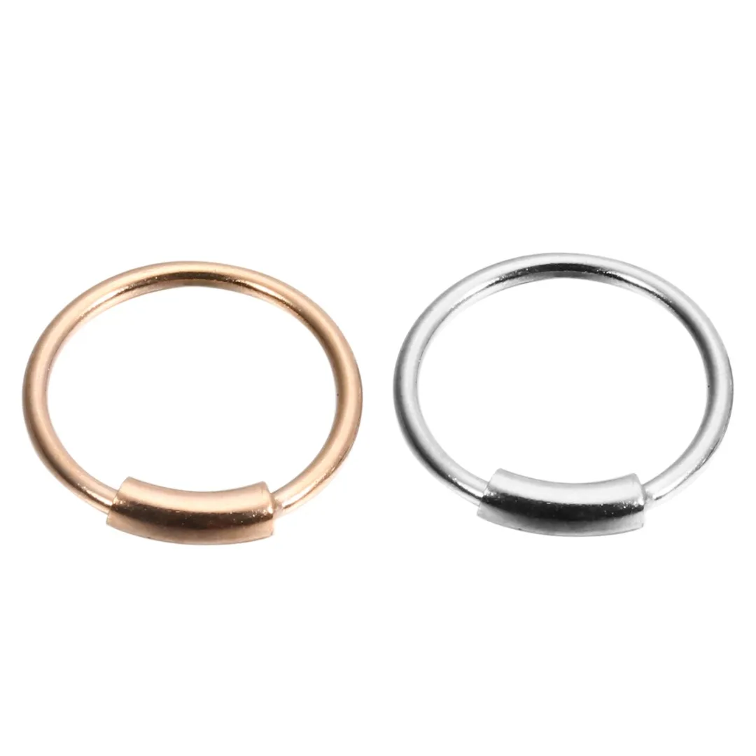 Surgical Steel Nose Ring Septum Hoop Tragus Helix Ear Lip Intimate Fake Piercing For Women Summer Beach Party Prom Accessories
