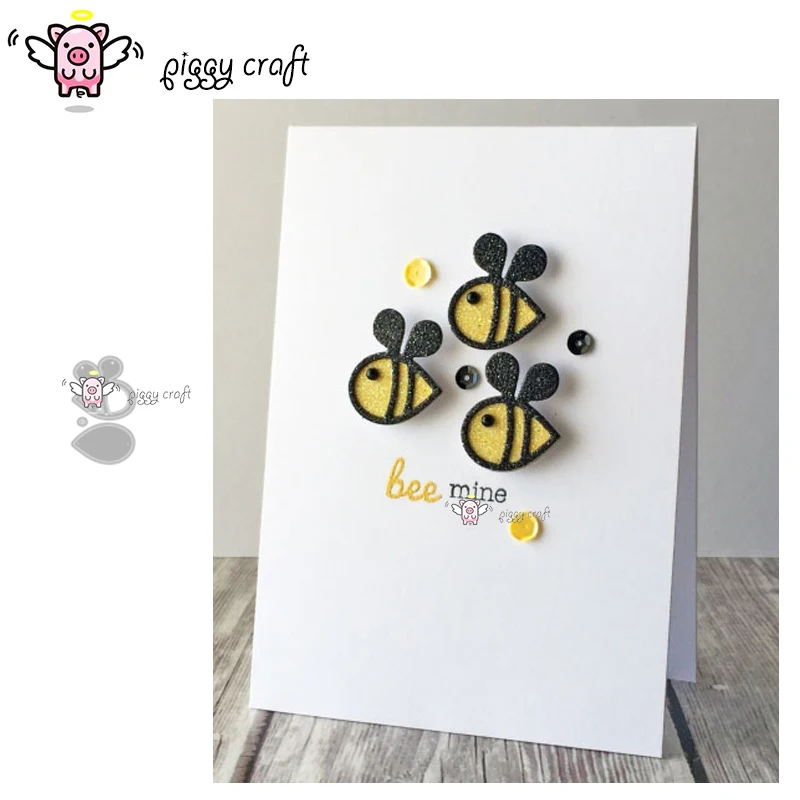 Cute Bee Metal Cutting Dies Stencils For Scrapbooking DIY Album Cards MakH4 