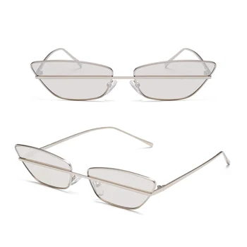 

Personalized Catseye Sunglasses Fashion Small Frame Colored Sun Glasses Transparent Colored Lens Shopping Party