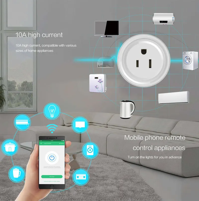 Smart Wifi Plug with APP support Alexa Google Home Programmable Smart Socket Wifi Plug IFTTT Remote Control by Wifi Smart Home