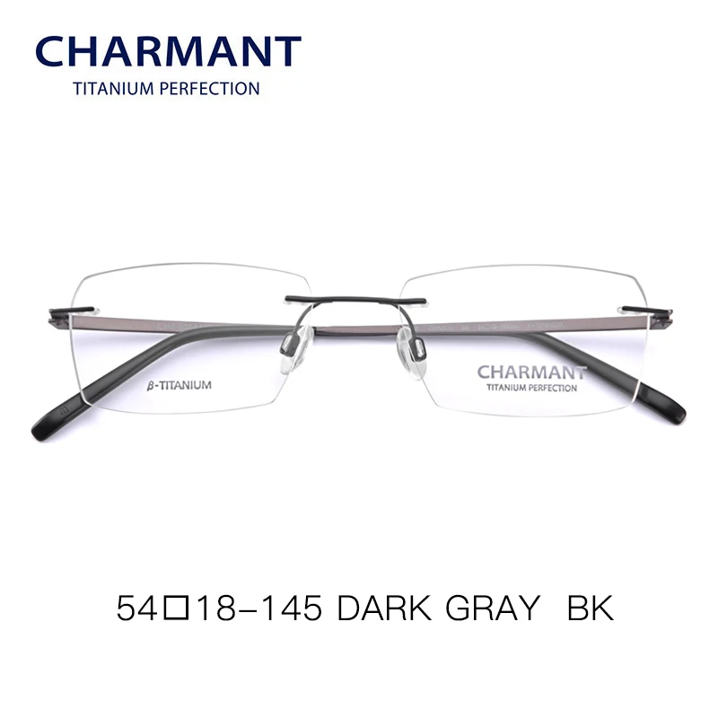 

Charmant Men Optical Glasses Frame Beta Titanium Rimless Eye Glasses Myopia Near Sight Man Screwless Spectacles Frames CH10973