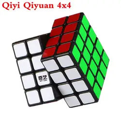 Qiyi Qiyuan 4x4 Cube, черно-белая наклейка нео кубики-пазлы Игрушки для детей, 4 на 4 скорости волшебный куб для начинающих кубиков игрушки