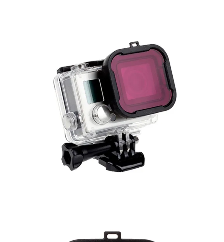 3 Filtri Subacquei Per GoPro 5/6 - Rosso, Rosa, Viola, Per Riprese Fino A -20m - Foto 6