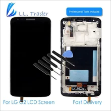 LL TRADER 100% Tested Black/White Replacement LCD For LG G2 D802 802 LCD Display Touch Screen & Digitizer Assembly Frame & Tools