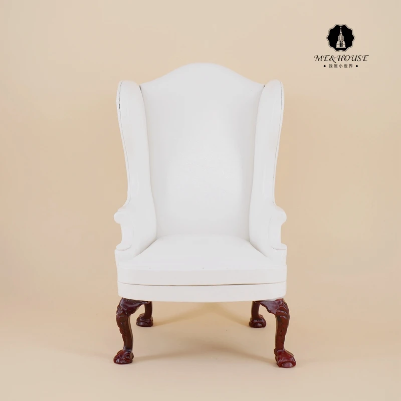 

1/6 Scale BJD Single Leather Sofa Dollhouse Miniature Wooden Furniture Couch For Mini Dolls Decoration