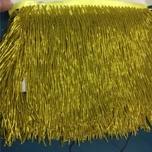 5 ярдов/сумка лента с бахромой и с бусинами BZL-91412 для свадебного платья/вечерние украшения