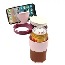 Автомобиль Многофункциональный держатель чашки авто-мульти Кубок чехол держатель для питьевой бутылочки Органайзер коробка для хранения(розовый