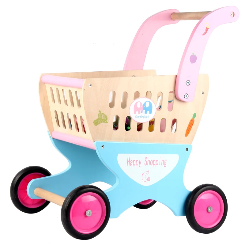 

Wooden Toy Shopping Cart with FREE Let's Play House! General Cargo Children Pretend Play Toys Xmas/Birthday gift