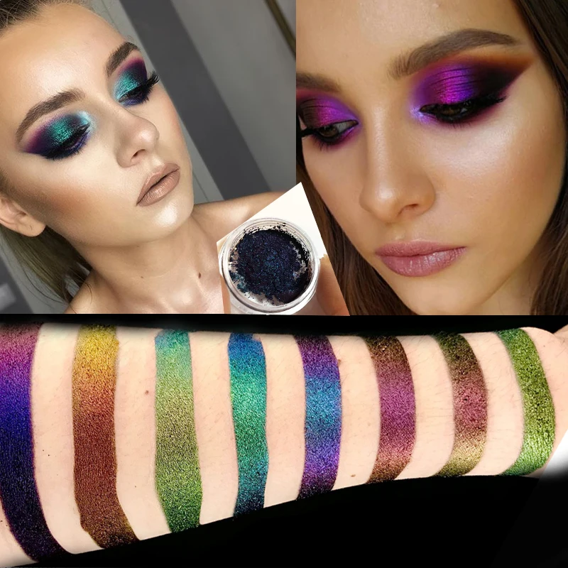 

hot chameleon pigment chameleon eyeshadow multi chrome eyeshadow prismatic powders SKY BORN