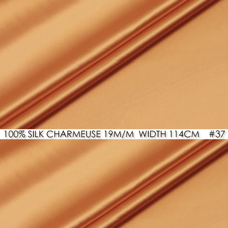 100 SILK CHARMEUSE SATIN 114cm width 19momme/100 Pure Mulberry Silk Fabric/NO 37 Patchwork