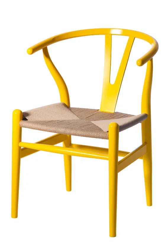 Современный дизайн популярный обеденный стул из массива бука, модный дизайн Лофт классическое деревянное кресло, горячая Распродажа современная мебель 2 шт - Цвет: YELLOW C N S