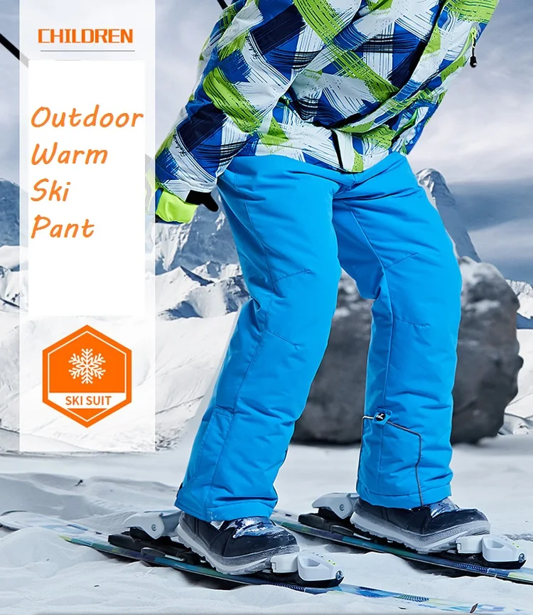 Infantis Meninos Calças Esqui Na Neve Snowboard À Prova D' Água Termal