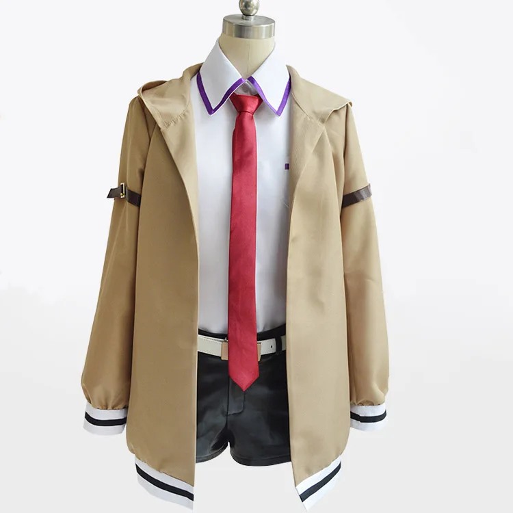 

Steins Gate Cosplay Costume Japanese Anime Makise Kurisu Christina Jacket Coat Shirt Outfit Suits Uniform Wig Synthetic hair