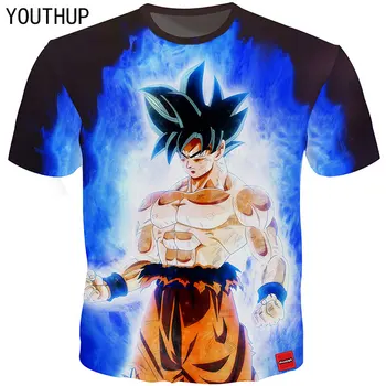

YOUTHUP 2020 Summer T Shirts Men Anime 3D Print Dragon Ball Super Tees O-Neck Men 3D T-Shirts Cool Tops Plus Size Streetwear