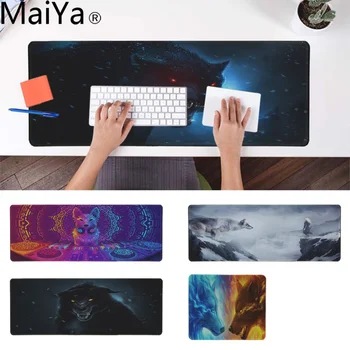 

MaiYa Hot Sales Animal wolf Beautiful Anime Mouse Mat Durable Rubber Mouse Mat Pad