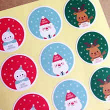 360 шт Рождественский Санта Клаус Снеговик Лось пломба-наклейка для подарка наклейки для вечерние печенья мешок конфет коробка Декор