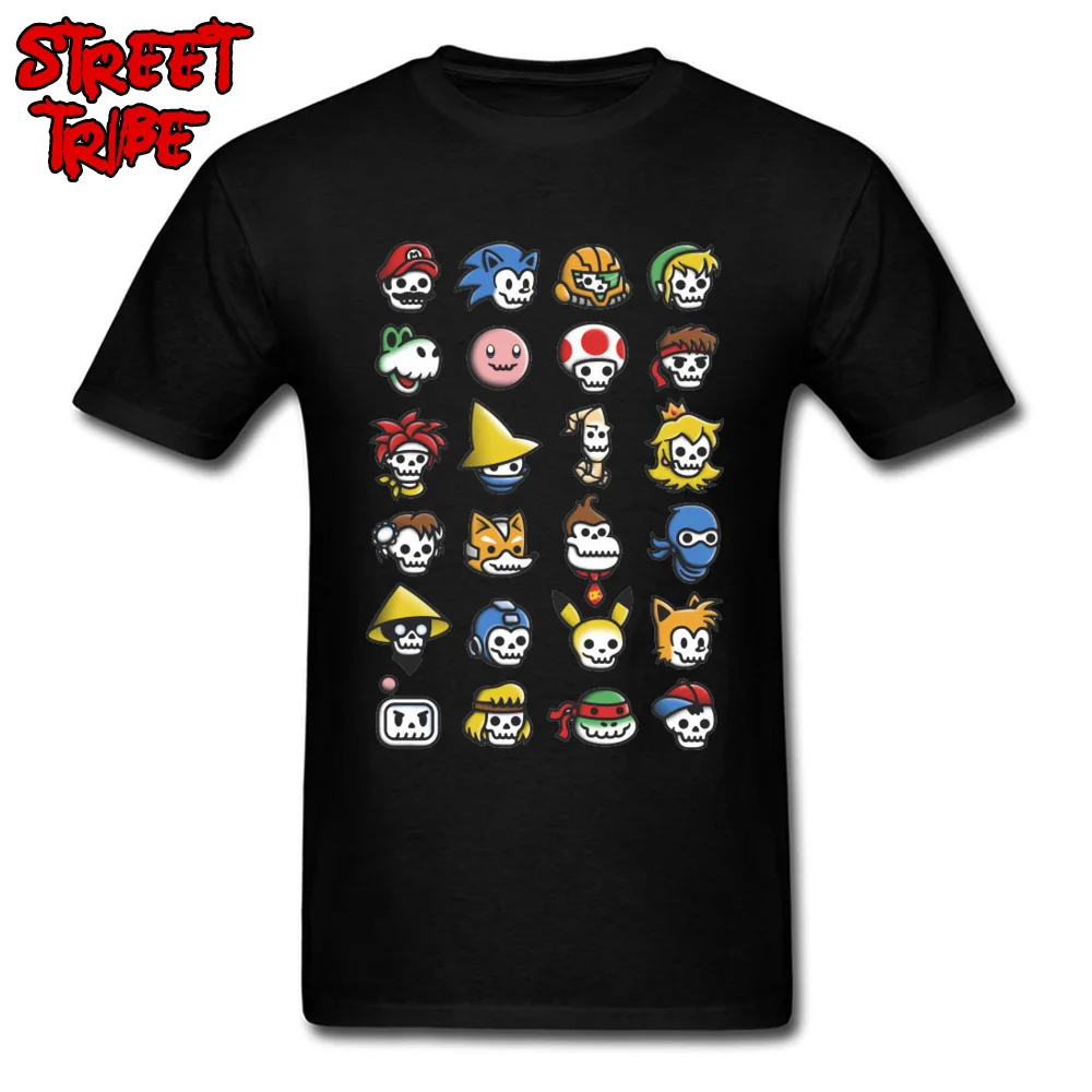 Best Game Over Skulls T shirt For Male Men Cartoon T Shirt Legend Of Zelda Super Mario Tops amp; Tees Custom Novelty Gamer Streetwear
