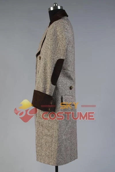 Длинный Тренч Doctor Who Dr. Wenge коричневого цвета, весенне-осеннее мужское пальто, костюм для косплея, костюм для Хэллоуина вечеринки, полный комплект