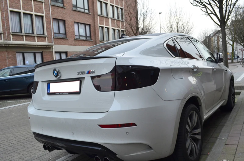 Для BMW X6 E71 2008 2009 2010 2011 2012 2013 углеродного волокна заднее крыло высокое качество X6 W71 спойлер из углеродного волокна