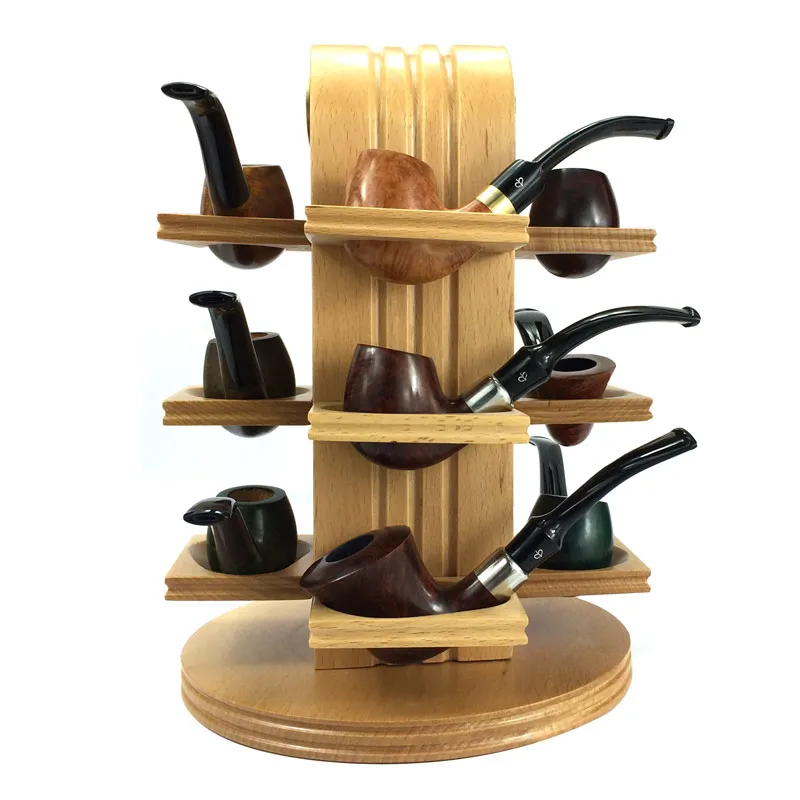 Buy High Quality Solid Wood 12 pcs Smoking Pipe Rack