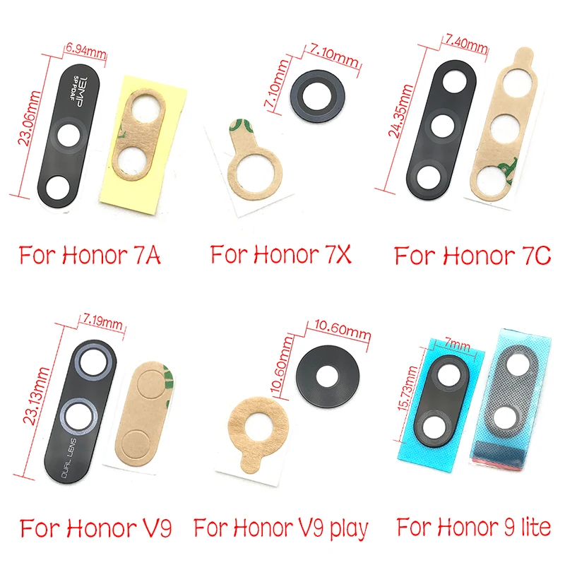 

2Pcs/Lot,Rear Camera Glass Lens For Huawei Honor 5X 6 6A 7A 7C 7X 8X 9 10 Mate 10 Lite Pro Max V8 V9 Play Y9 2018 2019 P Smart