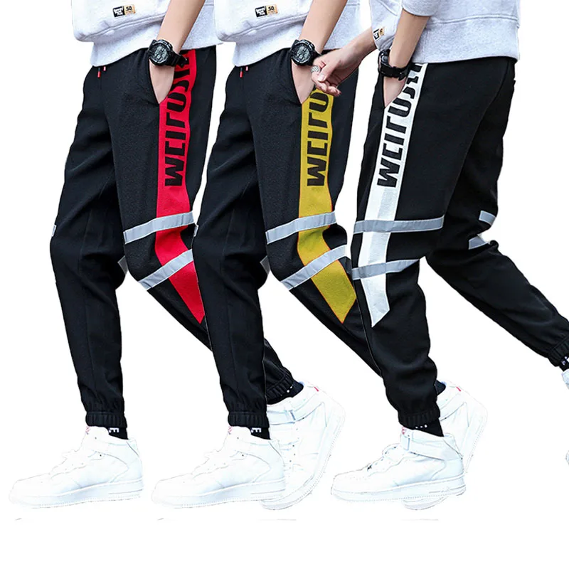 

Side Stripe Track Jogger Pants Men 2019 Label Track Harem Pants Homme HipHop Letter Streetwear Male Ankle-length pants
