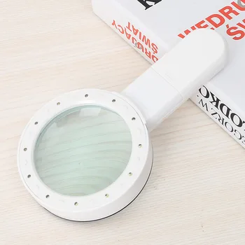 

30X optical glass lens with lamp magnifying glass reading magnifier