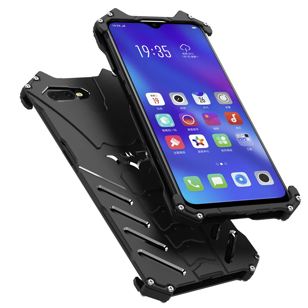 R JUST Protect Phone case for OPPO K1 Metal Aluminum Shockproof Dropproof Cover for oppo k1 A3
