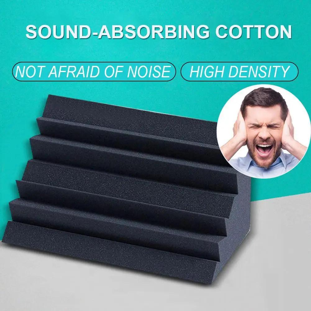 Acoustic Soundproof Foam Charcoal Bass Trap Sound Absorption Studio Soundproofing Corner Wall Polyurethane Foam12 x 12 x 24 cm