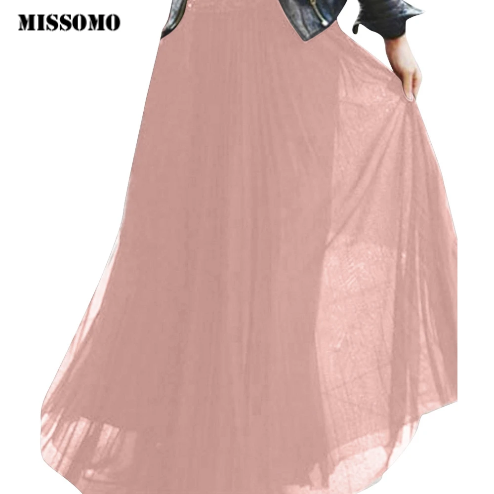 MISSOMO, женские юбки размера плюс,, плиссированная юбка, женская шифоновая юбка с высокой талией, на шнуровке, на бедрах, длинная юбка для женщин