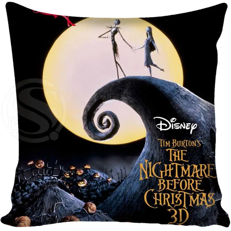 

Custom Jack Nightmare Before Pillowcase Square Zippered Home Decorative Pillow Cover Two Sides Printed 35X35 40X40 45X45 60X60