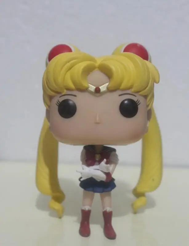 

Original Funko pop Secondhand Anime: Sailor Moon with Luna Vinyl Action Figure Collectible Model Loose Toy No Box