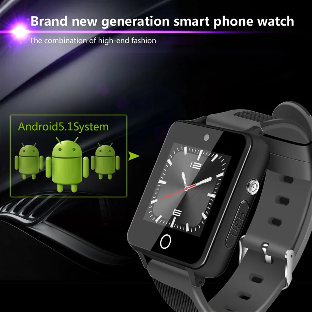 696 S9 Оригинал 1 54 дюймов 3G smartWatch Android 5 MTK6580 двухъядерный Bluetooth Смарт-часы с 2.0MP
