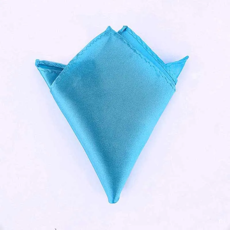 Роскошный мужской платок носовой платок из полиэстера бизнес Карманный квадратный полотенце для сундуков банкет годовщина коммерческий 22*22 см - Цвет: Sea Blue