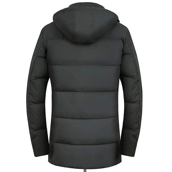 Rlyaeiz зимние куртки мужские 2018 новая одежда куртки повседневные утолщенные средней длины с капюшоном зимний пуховик ветрозащитное Пальто 4XL
