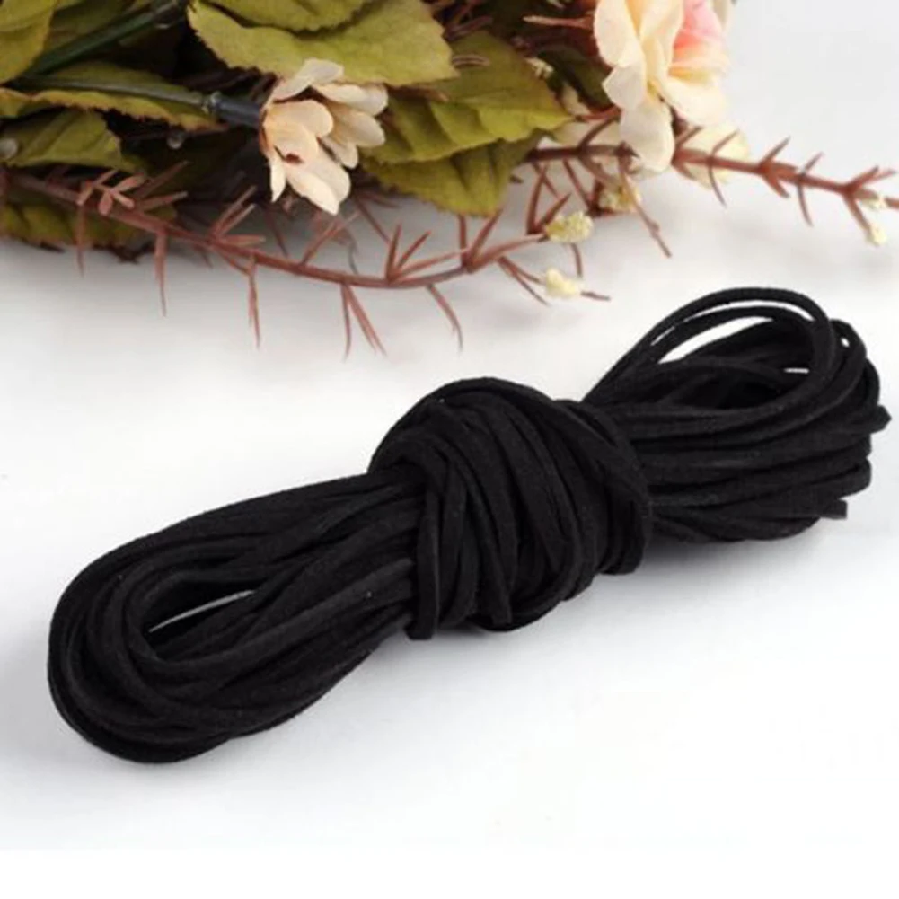 3 мм бархатный шнур нить DIY браслет ожерелье ювелирных изделий шнурок для ремесла веревочные шнуры - Цвет: Черный