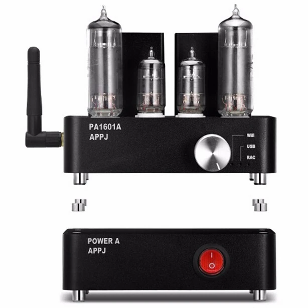 2017 Newest APPJ PA1601A Desktop Tube Amplifiers Smart WIFI SD Card Player 6J1+6P4 Headphone Amplifier Amp