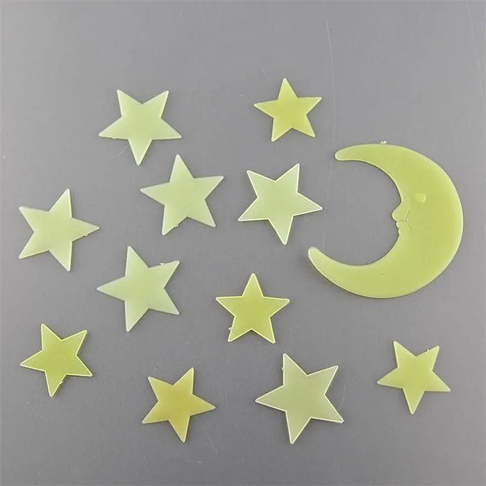 1 комплект Светящиеся в темноте светящиеся мультфильм Луна Звезда Детская комната Домашний декор обои наклейки на стену для детей комнаты наклейка