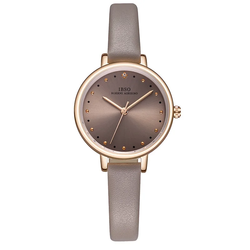 Tanie IBSO marka luksusowe panie zegarek kwarcowy skórzany pasek Montre Femme 2018 moda kobiety zegarki Relogio Feminino kobieta zegar