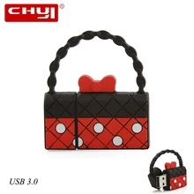 USB 3.0 Flash Drive Pen Drive Cartoon Women Bag Shaped USB Memory Stick Pendrive 8GB 16GB 32GB 64GB USB Thumb Drives U disk Gift